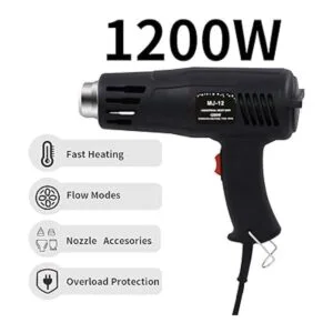 Pistola de calor mofa 2000W con 2 ajustes de temperatura_3