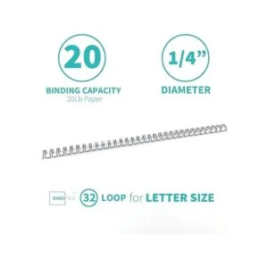 Binditek Espinas de encuadernación de alambre de doble_2