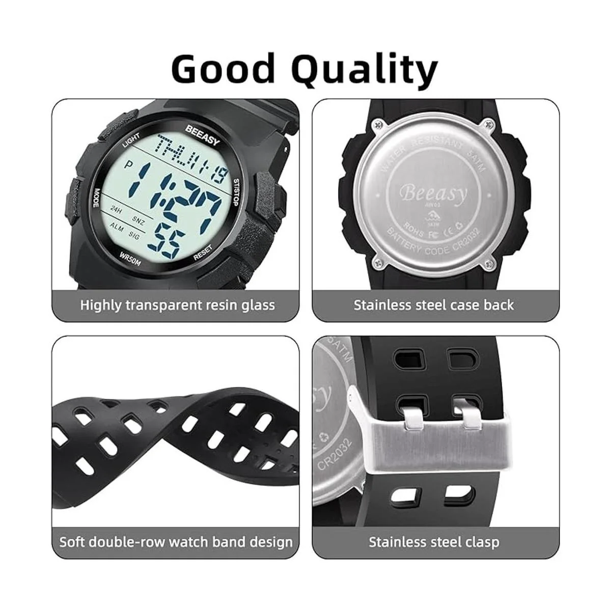 BEEASY Reloj deportivo digital para hombre reloj_4