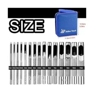 Juego de 15 perforadores de cuero para manualidades de_2