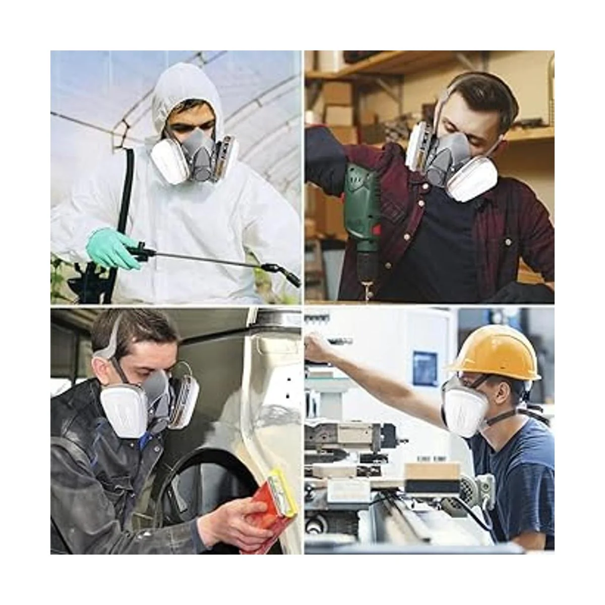 Juego de cubiertas faciales reutilizables con gafas para_7