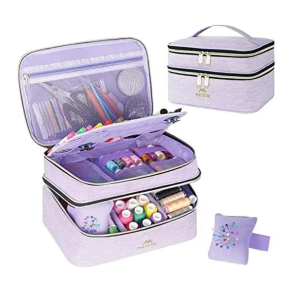 Organizador de suministros de costura caja de costura de_1