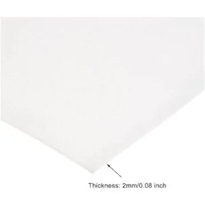 uxcell Hojas de espuma EVA con purpurina blanca de 11 x 8_3