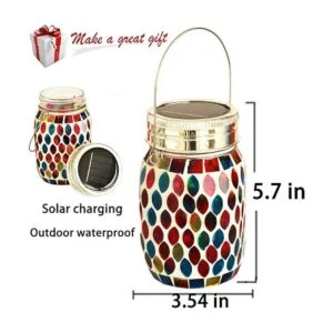 Luces solares de mosaico para colgar al aire libre_3