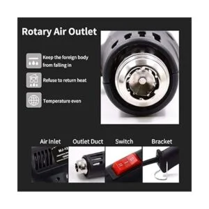 Pistola de calor mofa 2000W con 2 ajustes de temperatura_4