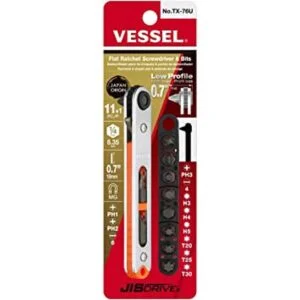 VESSEL Juego de destornilladores de trinquete de placa_1