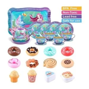Golray Juego de 27 piezas de té para niñas pequeñas_4
