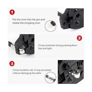 Delgada Engarzadora de cables de bujía de trinquete_6