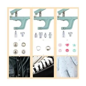 LYNDA Juego de 300 botones a presión de plástico y metal_3