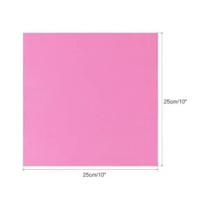 uxcell Hojas de espuma EVA rosa 10 x 10 pulgadas 0.394 in_2