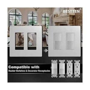 BESTTEN Placa de pared plateada sin tornillos de 2_2