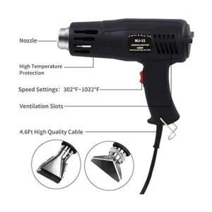 Pistola de calor mofa 2000W con 2 ajustes de temperatura_2