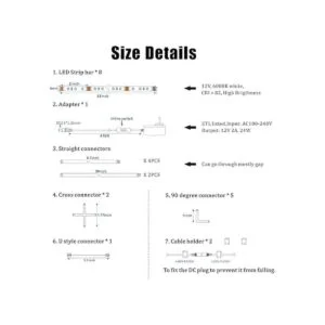 WOBANE Kit de luces LED para pantalla LED juego de 8_7