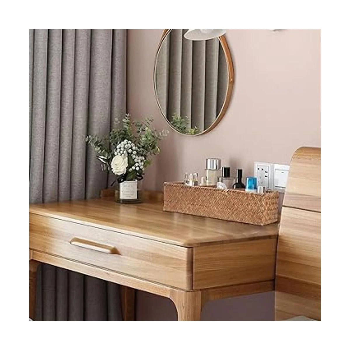 Cesta de almacenamiento de hierba marina tejida para_5