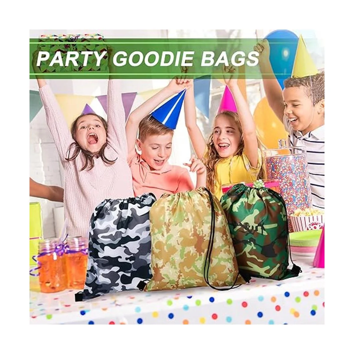 Paquete de 14 bolsas de cordón para niños regalos de_4