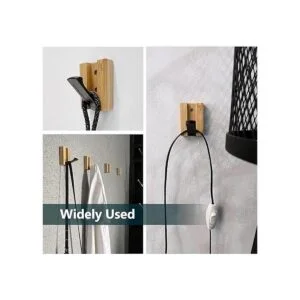 JSVER Ganchos de pared de madera 4 ganchos de pared para_4