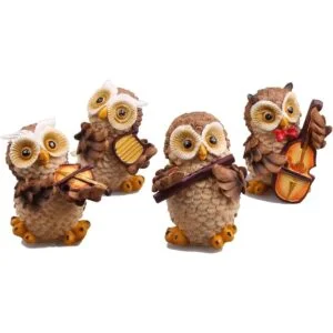 SMANSNAY Estatua de decoración de búho adornos de oficina_1