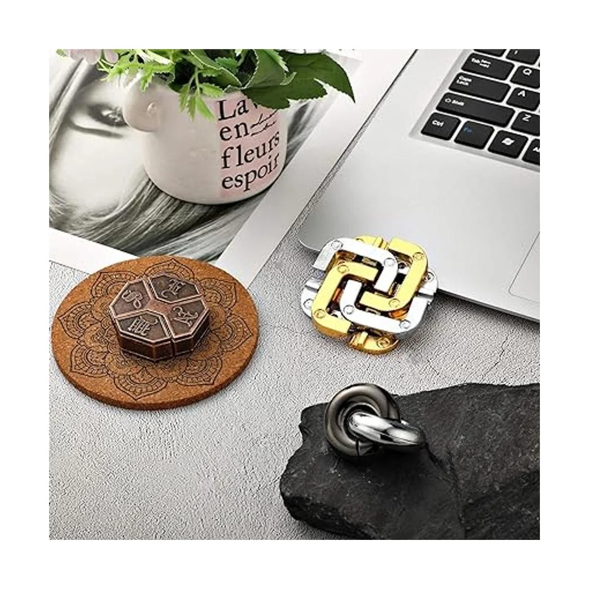 Juguete de rompecabezas de metal de 3 piezas para el_3