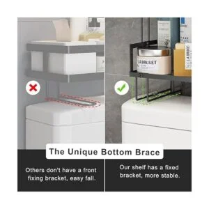 Estante de almacenamiento para inodoro de 2 niveles_2