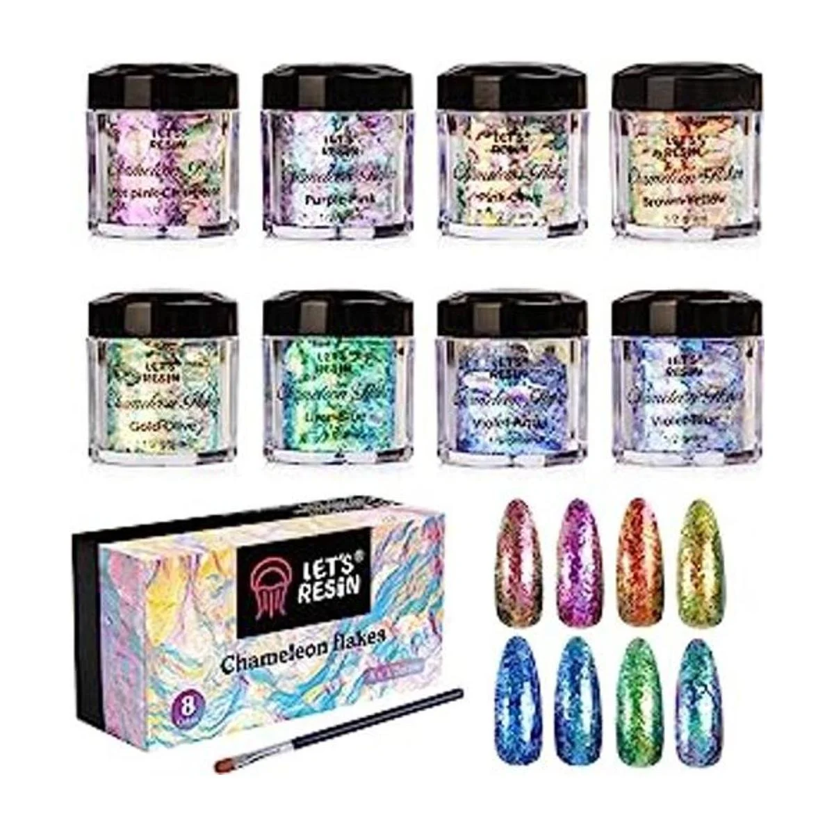 LETS RESIN Copos gruesos camaleón suministros de resina_1