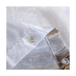 COSEVIER Cortina de ducha con textura de mármol para baño_5