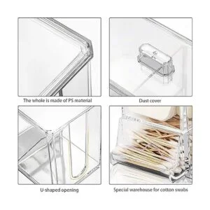 LENNXIER Q Tips Soporte para almohadillas de algodón para_2
