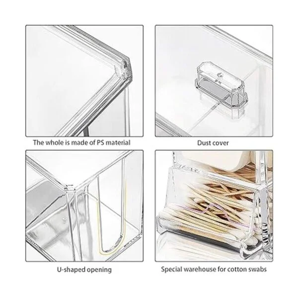 LENNXIER Q Tips Soporte para almohadillas de algodón para_2