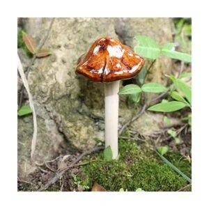 Peohud Paquete de 12 setas de cerámica para jardín_6