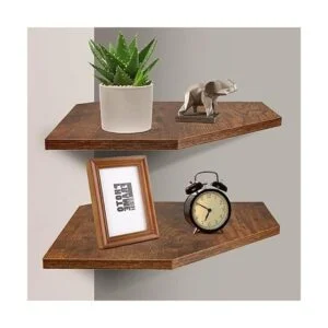 Homode Estante esquinero para pared juego de 2 estantes_4