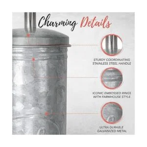 Autumn Alley Juego de cepillo de inodoro rústico y soporte_3