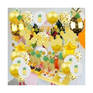 Guirnalda de piña con purpurina dorada para decoración de_7