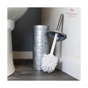 Autumn Alley Juego de cepillo de inodoro rústico y soporte_2