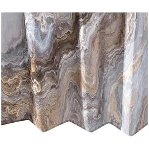 COSEVIER Cortina de ducha con textura de mármol para baño_4