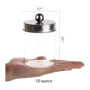 Tbestmax Dispensador de vidrio Qtip recipientes de baño_6