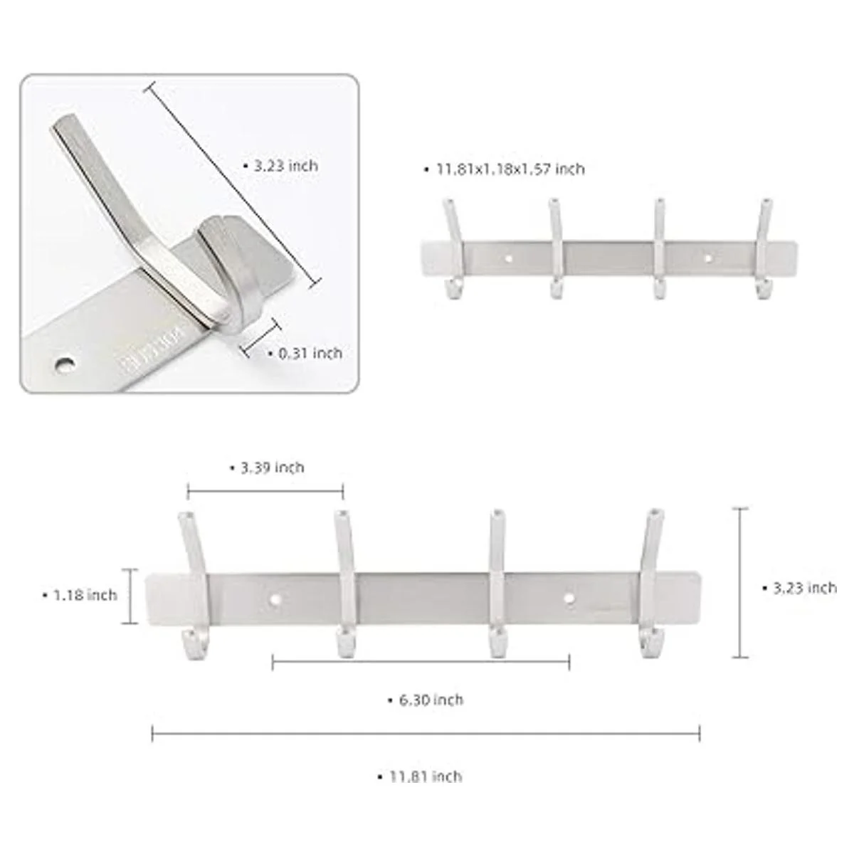 Ganchos de pared perchero para montaje en pared 4 trices_6