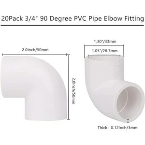 Paquete de 20 accesorios de tubería de codo de 34_2