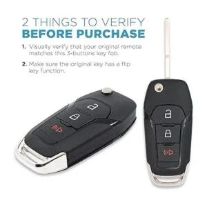 Keyless2Go Repuesto para llave de 3 botones para Ford_5