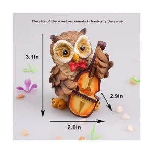 SMANSNAY Estatua de decoración de búho adornos de oficina_3