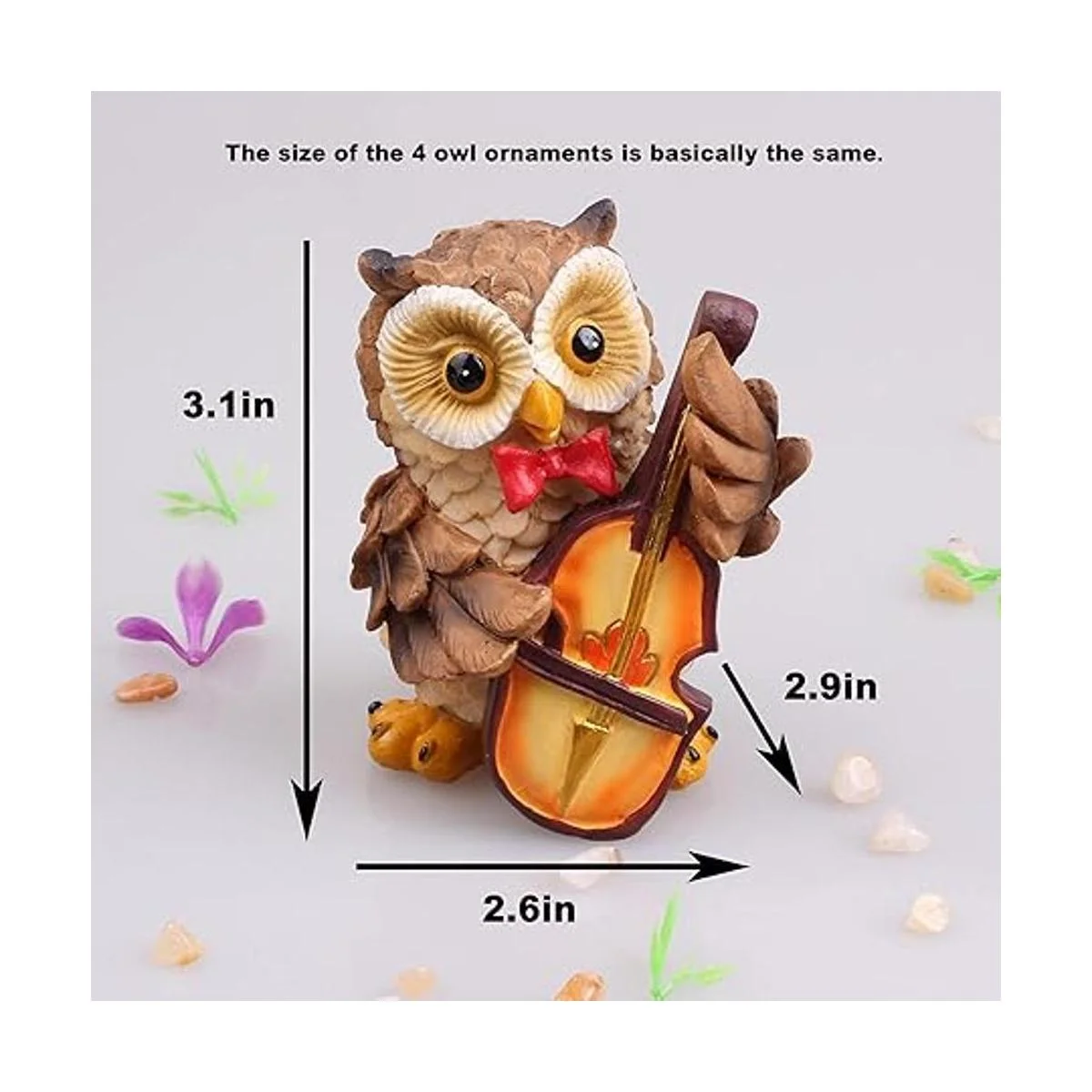 SMANSNAY Estatua de decoración de búho adornos de oficina_3