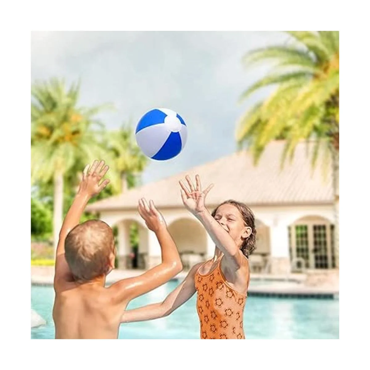 ArtCreativity Pelotas de playa azules y blancas para_6