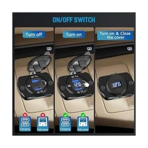 Actualizado 2 tomas de corriente USB de 12 V24 V con_6