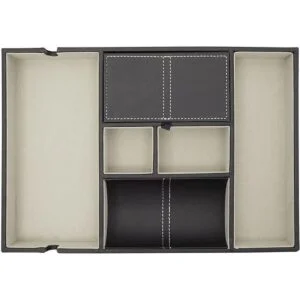 Bandeja de valet para hombre organizador de mesita de_6