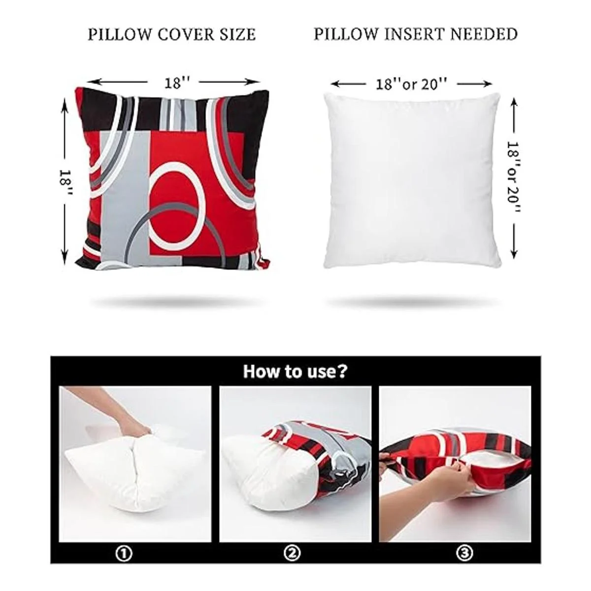 D DIFARIC Juego de 4 fundas de almohada decorativas de 18_4