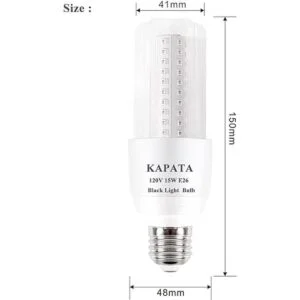Kapata Bombilla LED UV negra de 15 W de ahorro de energía_2