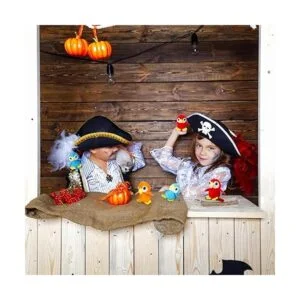 9 piezas de peluche de loro parlante de 3.5 pulgadas azul_5