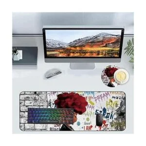 Alfombrilla de ratón y posavasos extendidos para juegos_3