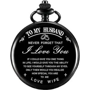 YEEHUA Regalos para Huaband de esposa grabado reloj de_1