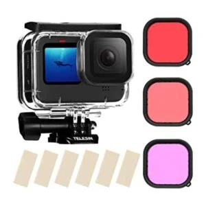 TELESIN Funda impermeable con filtro de buceo para GoPro_1