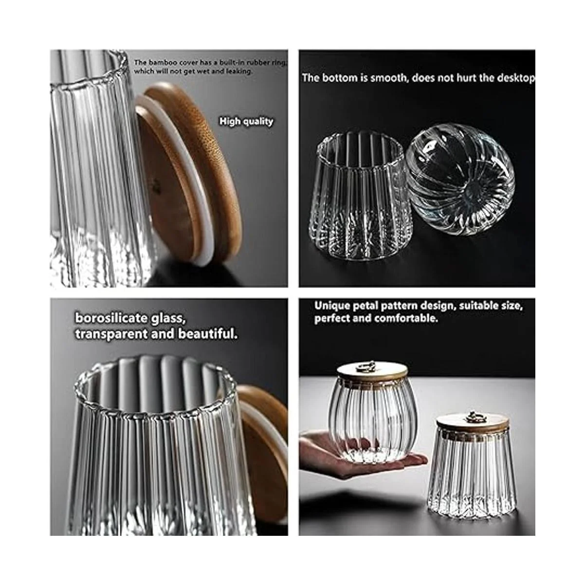 Juego de tarros de vidrio herméticos para almacenamiento_4