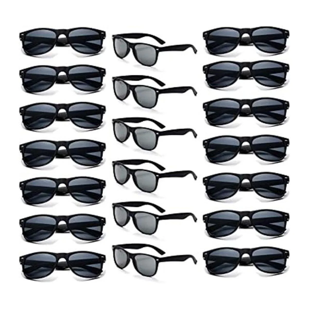 Paquete de 20 gafas de sol negras para adultos para_1